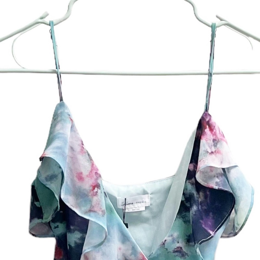 LOVERS & FRIENDS Haven Midi Dress Blue Tie Dye XS - Picture 5 of 10